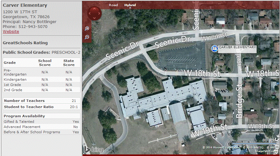 Homes near Carver Elementary School in Texas